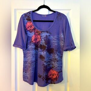 INC - Large - Purple Short Sleeve Top/Shirt